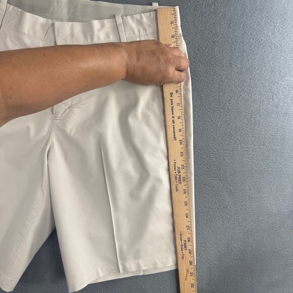 Nike Flex Core Shorts Men 34 Tan Chino DriFit 10" Golf Stretch Preppy Khaki FLAW - Picture 10 of 12